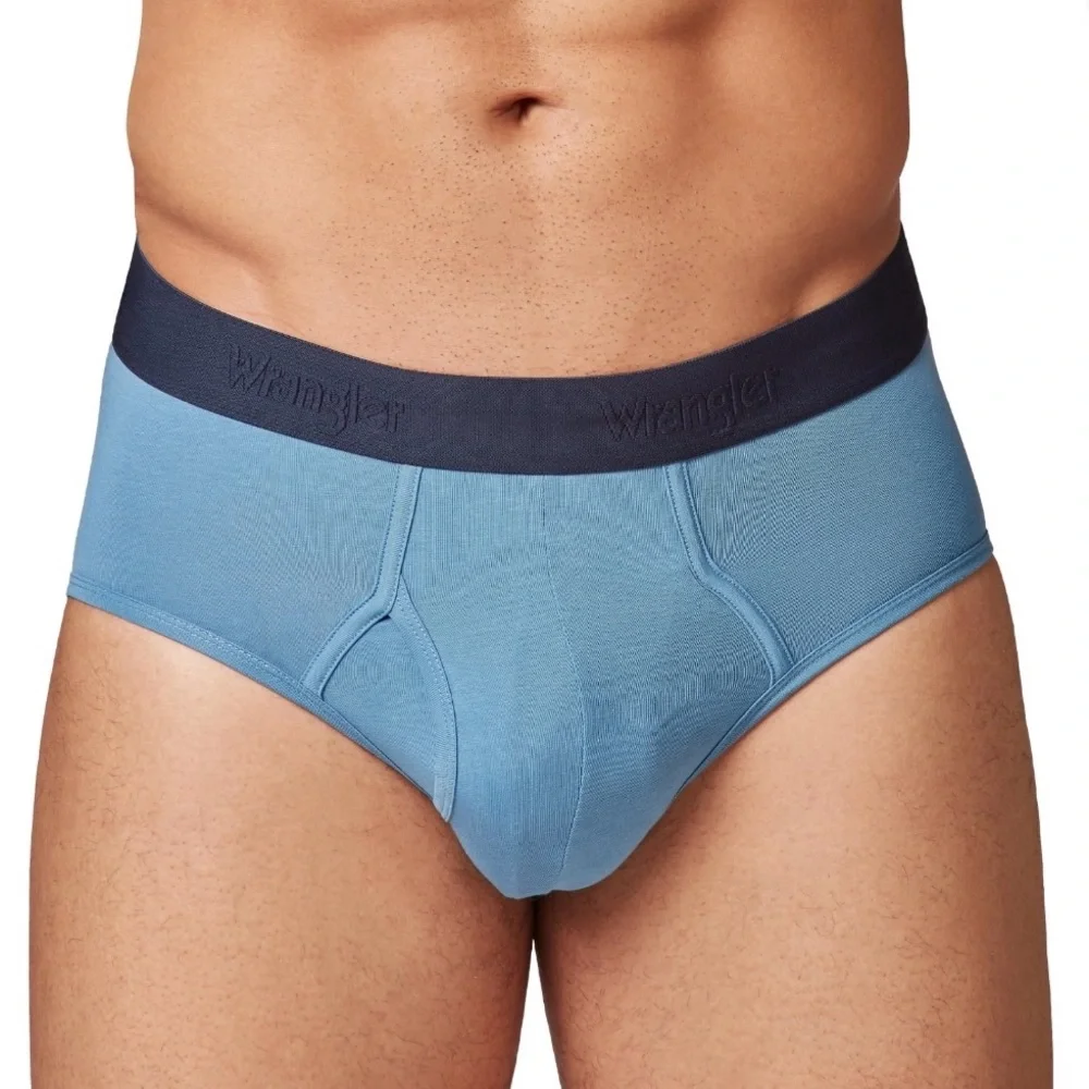 Wrangler Men's Cotton Stretch Brief Set, Briefs Underwear for Men, 2XL, 6 Pack